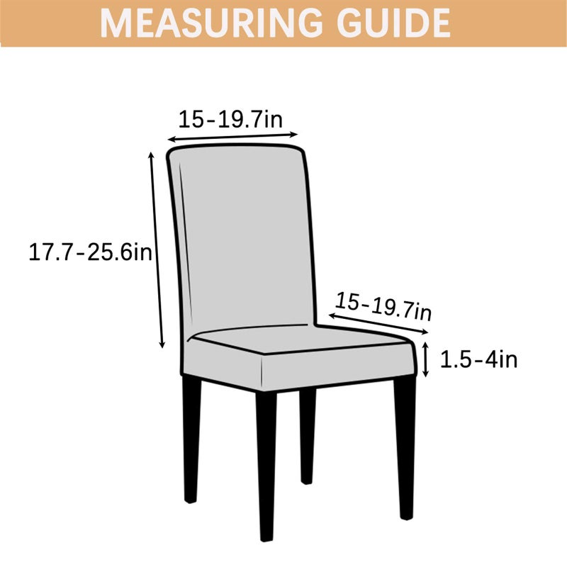 Dimatic 2 Pack Dining Chair Covers, Stretch Spandex Removable Washable Protector Chair Slipcovers for Dining Room Kitchen Hotel (Yellow) - Image 5
